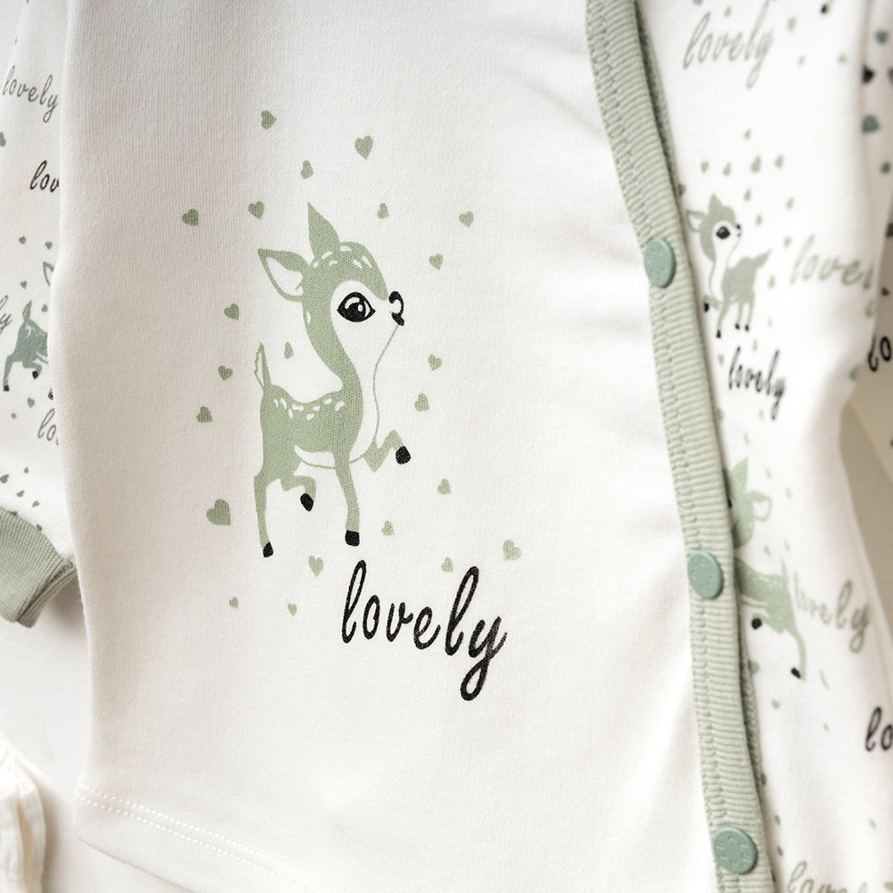 Lovely Themed Hospital Outfit 10-Piece Set Newborn Baby Green (0-3 Months) - A020.10333