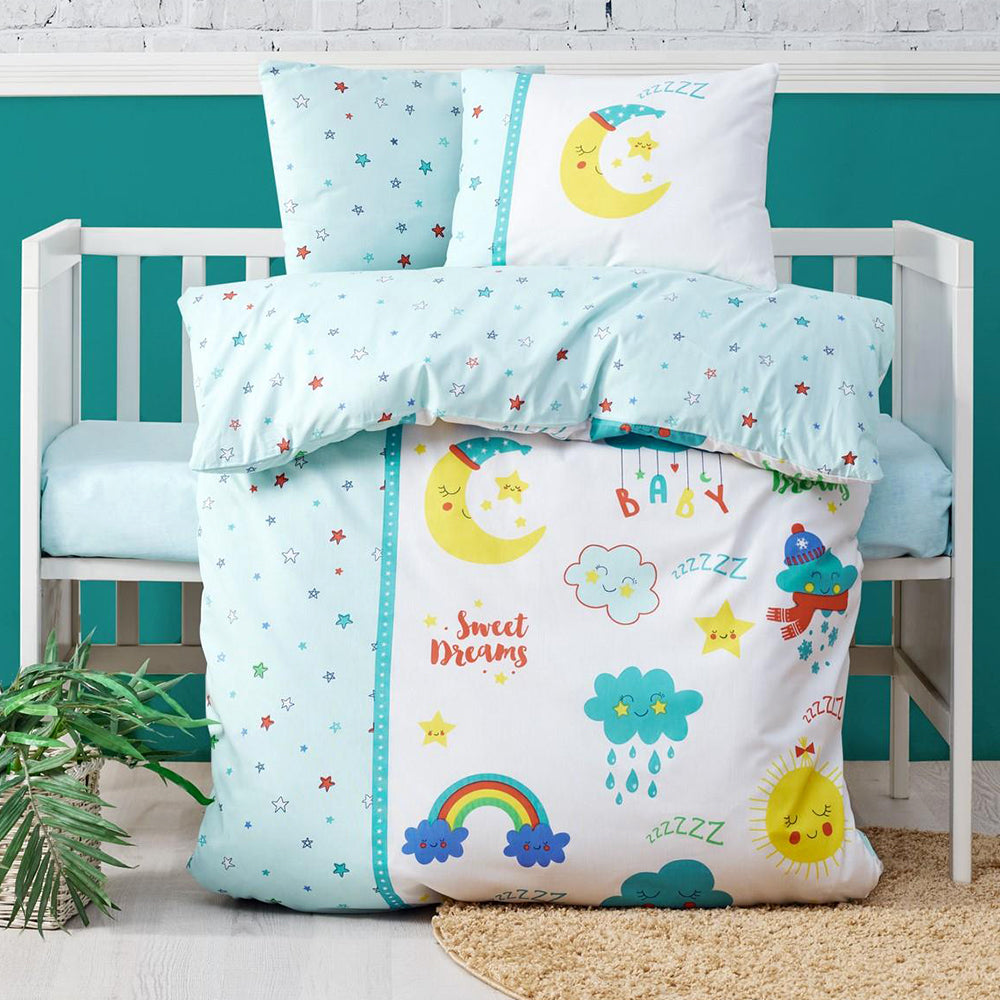 Sweet Dreams Baby Duvet Cover Set Green 027.005