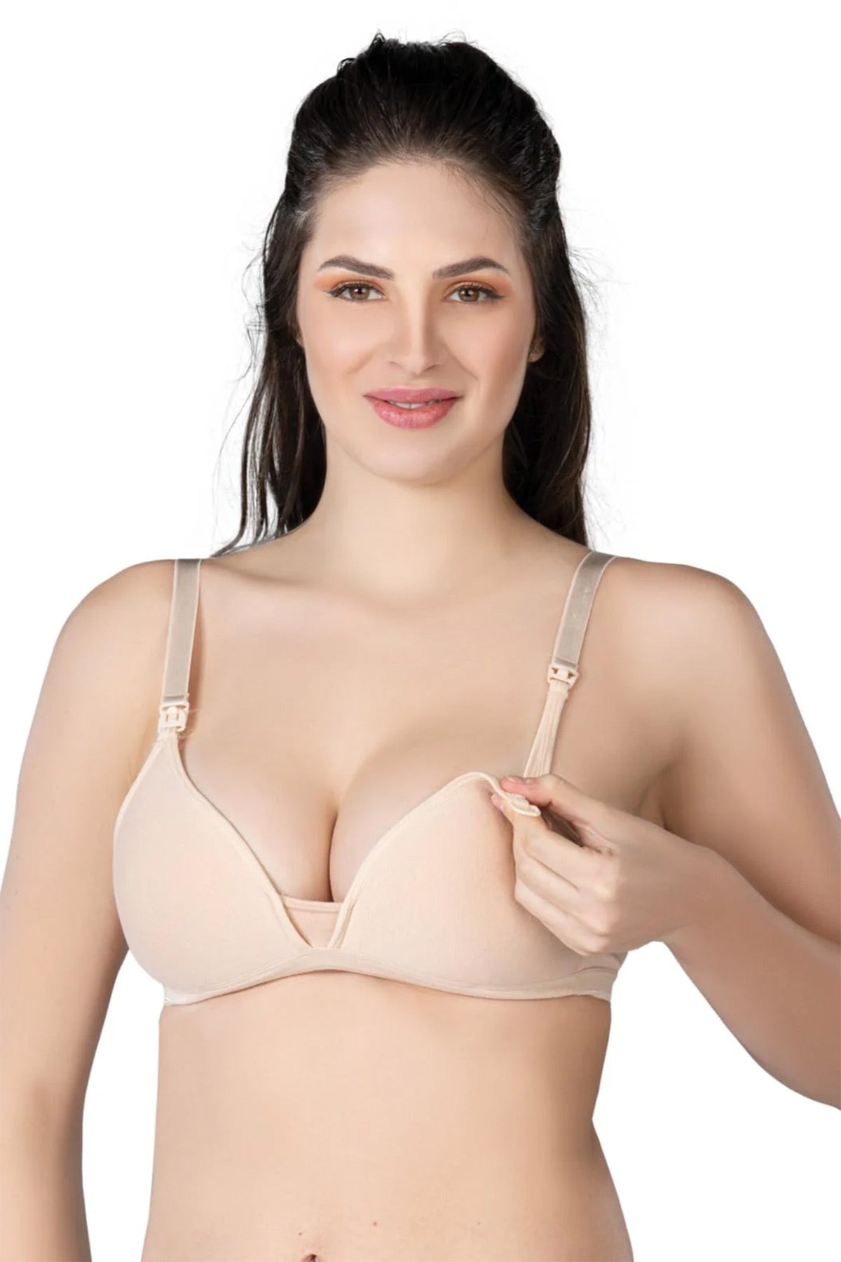 Modal Cotton Padded Nursing Bra Skin - 1422
