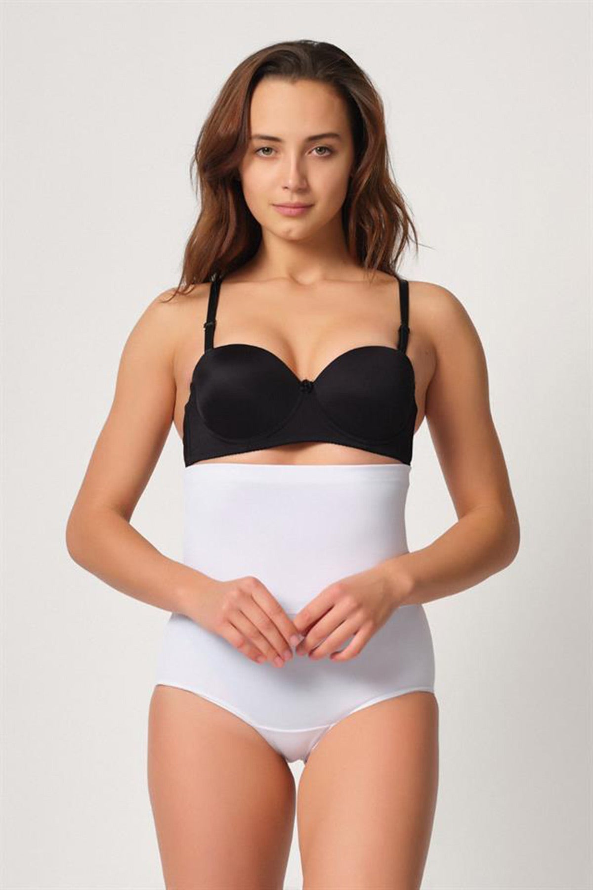 High-Waisted Pop-Up Brief Postpartum Corset White - 2005