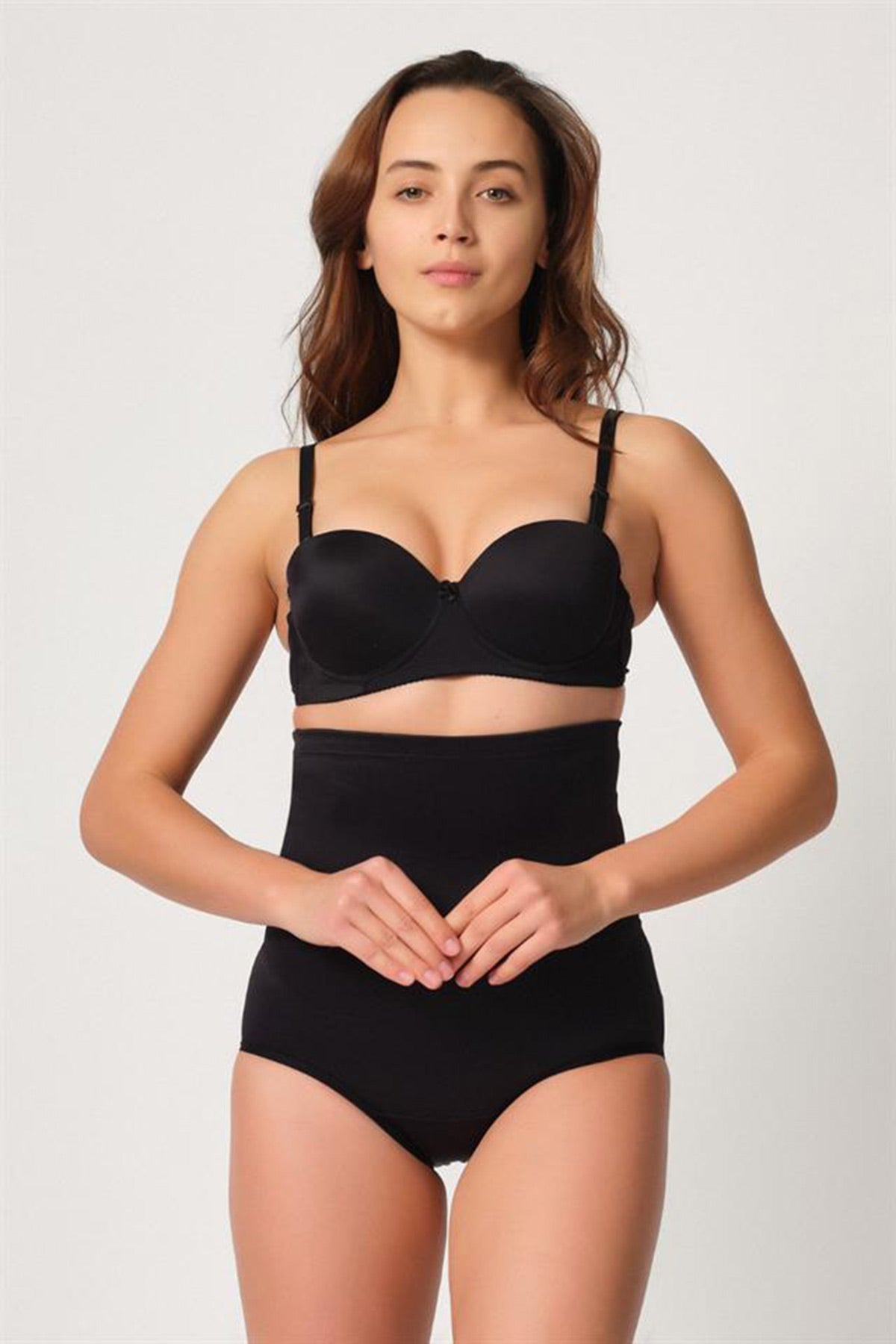 High-Waisted Pop-Up Brief Postpartum Corset Black - 2005