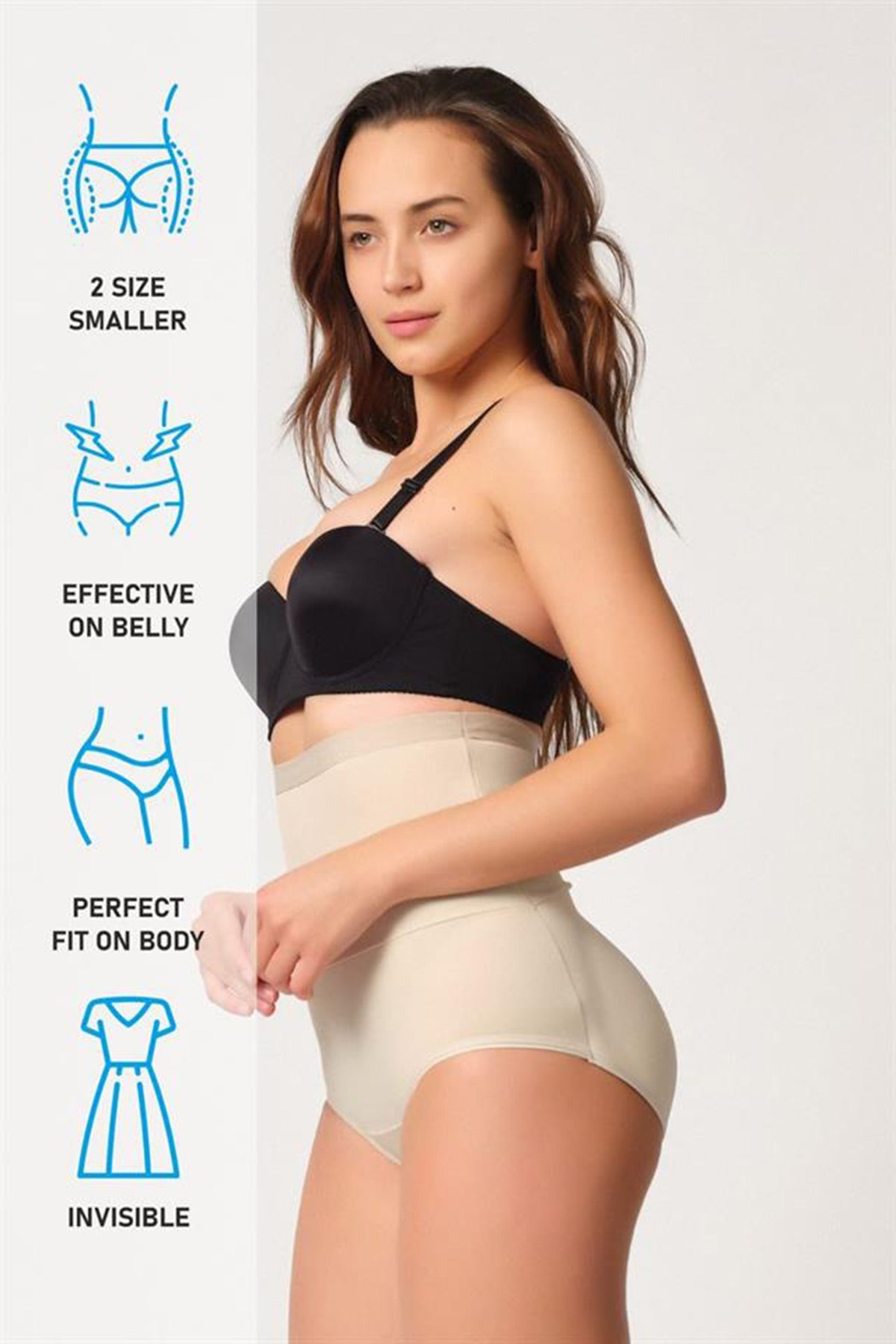High-Waisted Pop-Up Brief Postpartum Corset Skin - 2005