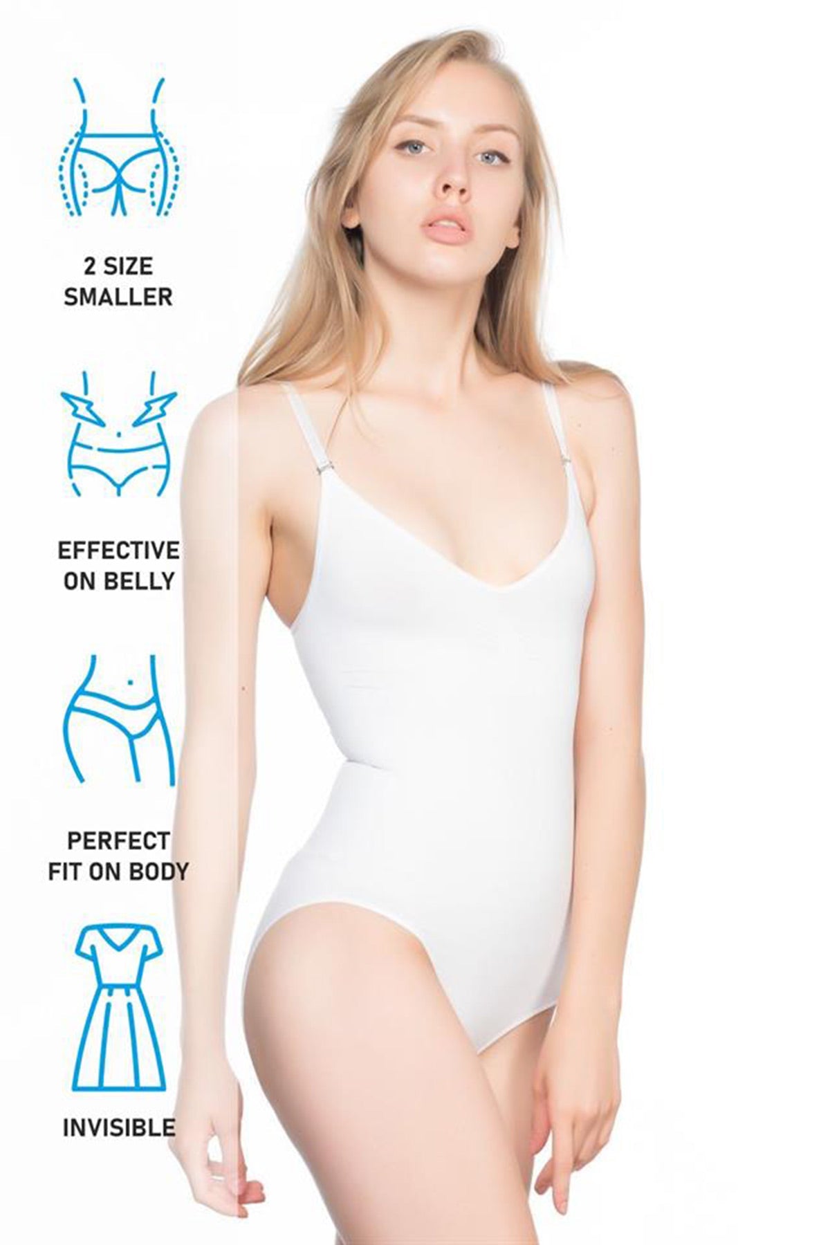 Seamless Slip Postpartum Corset White - 2012