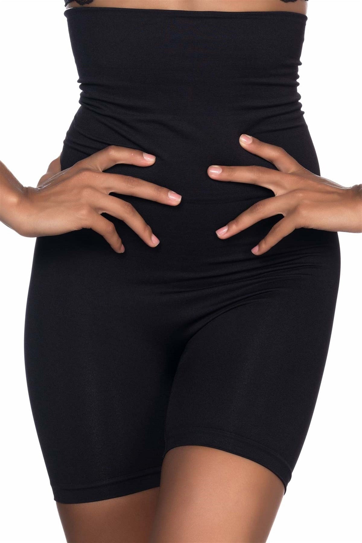 Seamless High Waist Double Boxer Postpartum Corset Black - 2014
