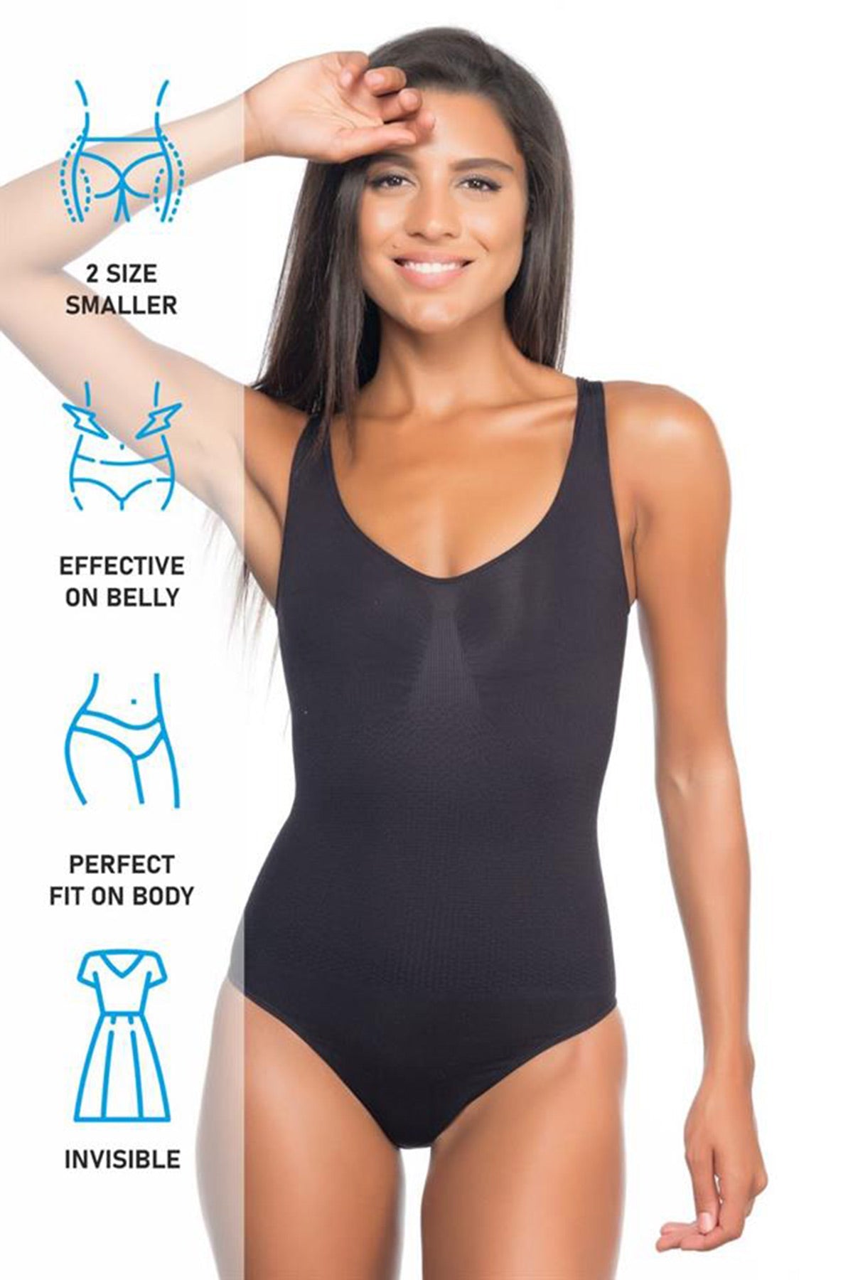 Seamless Wide-Strap Full Slip Postpartum Corset Black - 2018