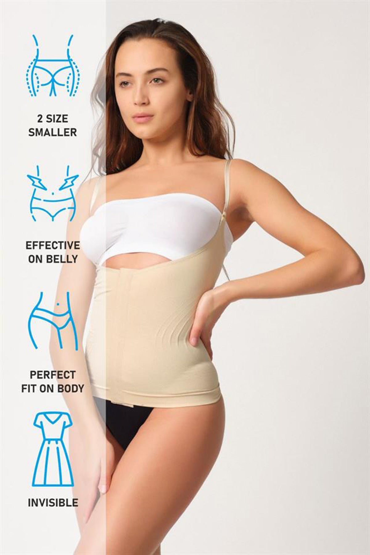 Hook-And-Eye Tank Top Postpartum Corset Skin - 2030