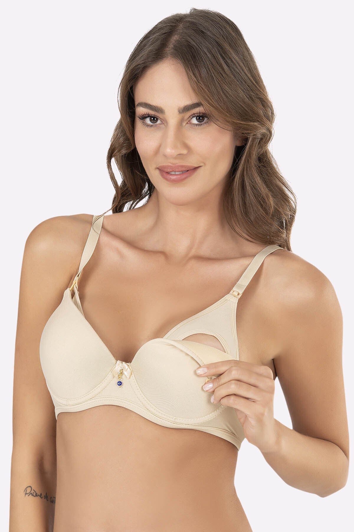 Covered Underwired Nursing Bra Skin - 3628