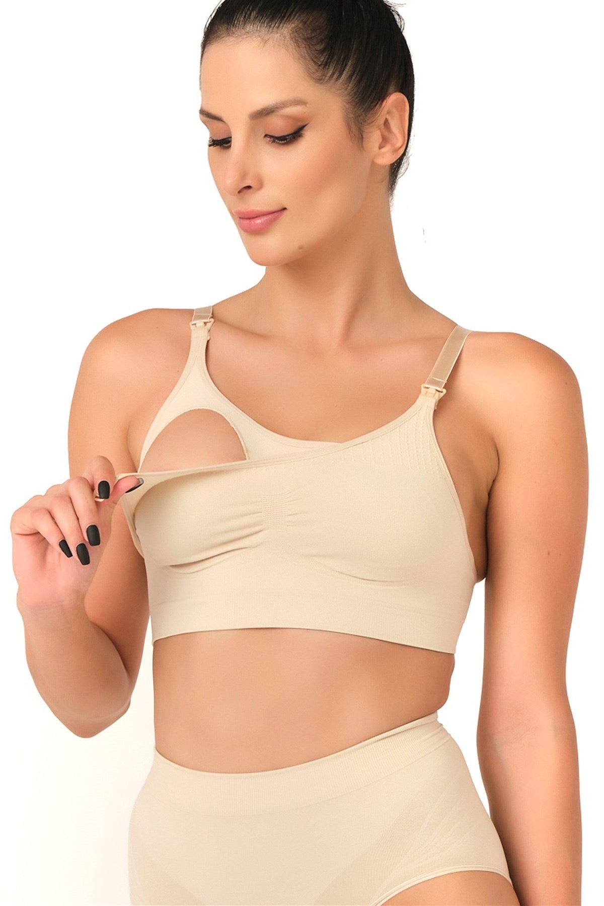 Seamless Front-Closure Nursing Bra Skin - 5320