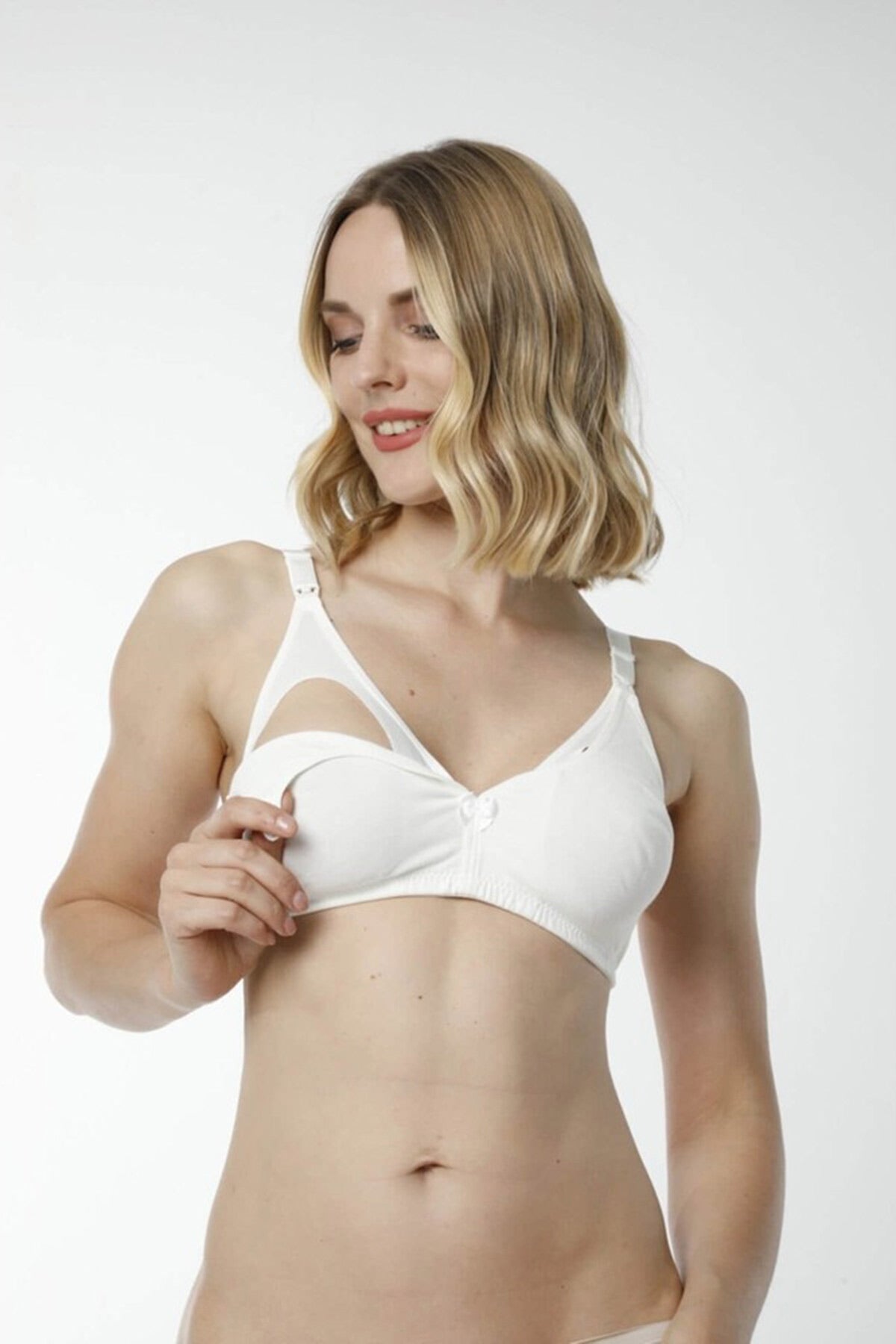 Cotton Nursing Bra Ecru - 6010