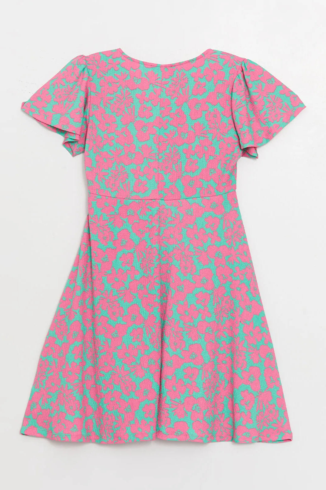 Flowery Double Breasted Maternity Dress Pink - 8119