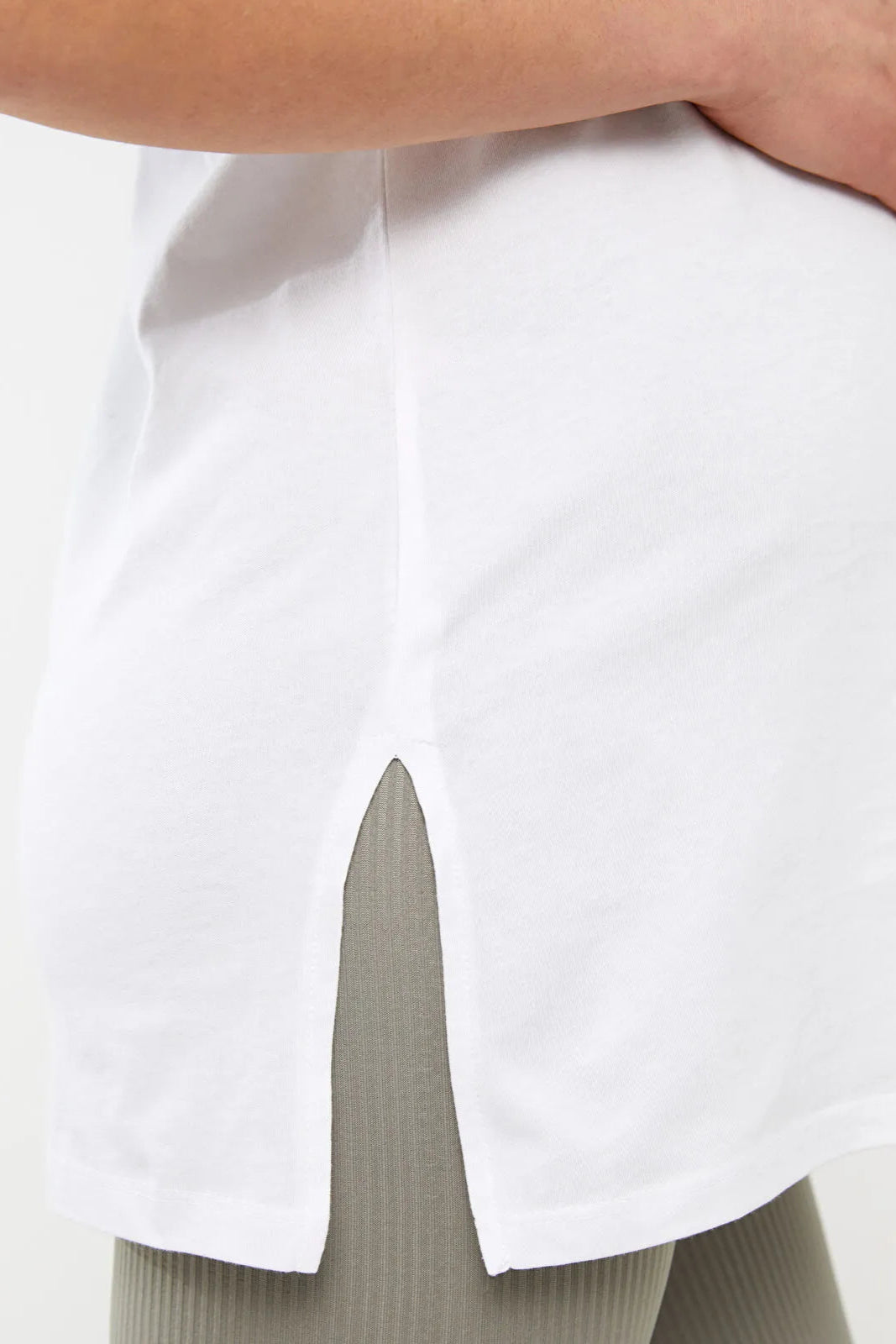 V-Neck Cotton Maternity T-Shirt White - 8648