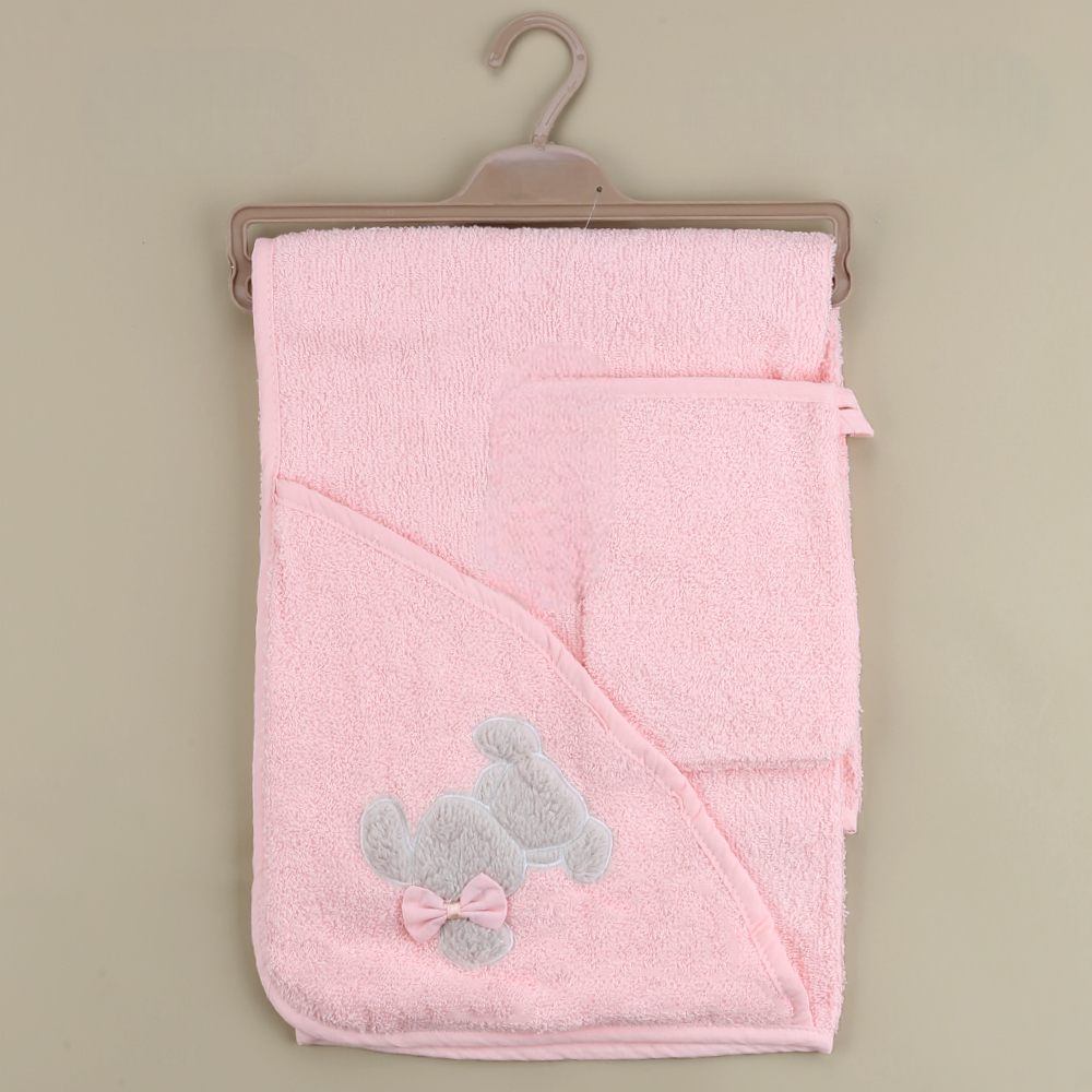 Ribbon Rabbit Themed Baby Towel Salmon - SP001.158.8