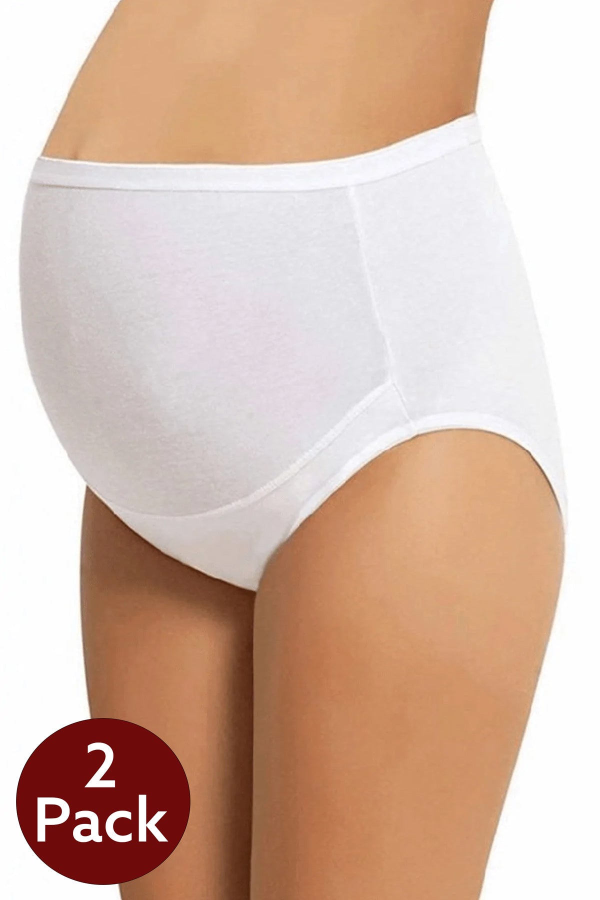 2-Pack Cotton Maternity Panties White - 1003