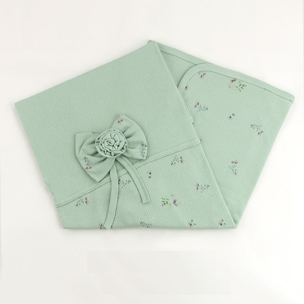 Flower Themed Baby Blanket Green - 001.1114