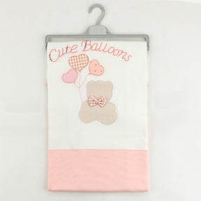 Cute Balloons Themed Baby Blanket Salmon - 001.1120