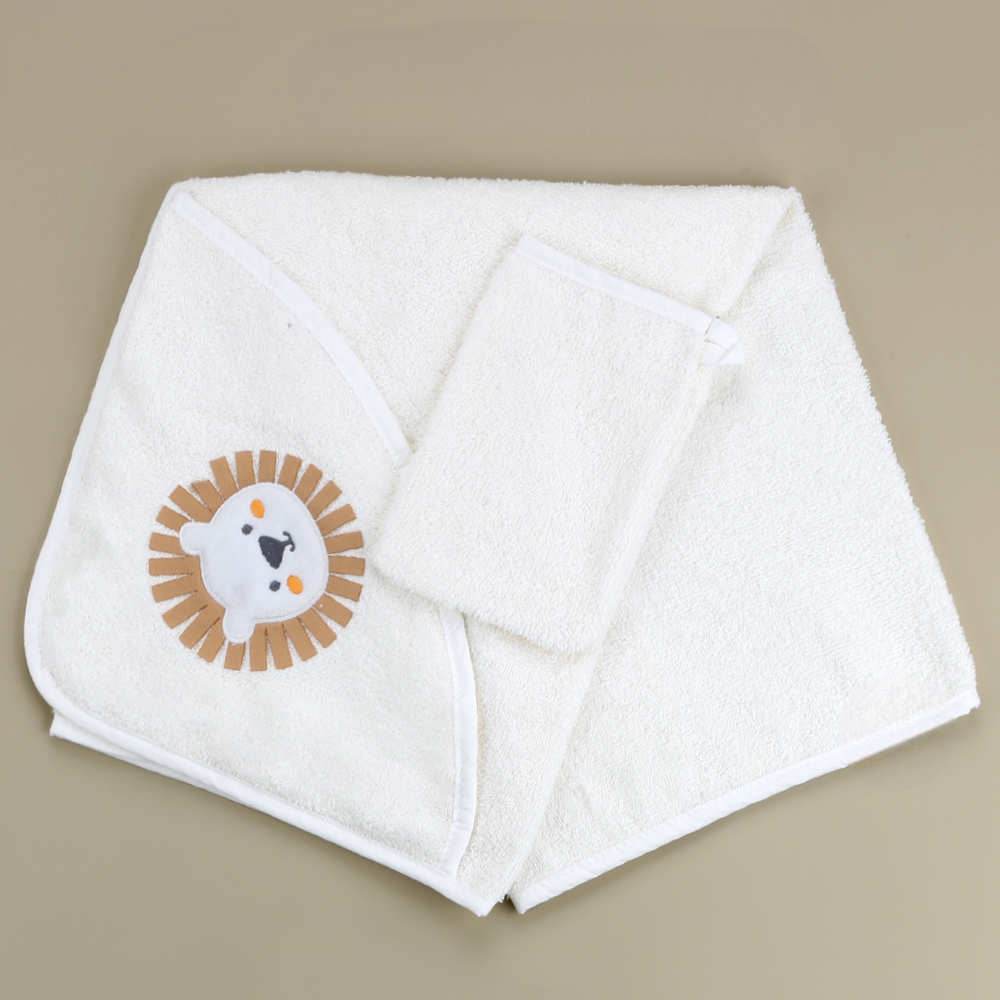 Lion Themed Baby Towel Coffee - SP001.141.9
