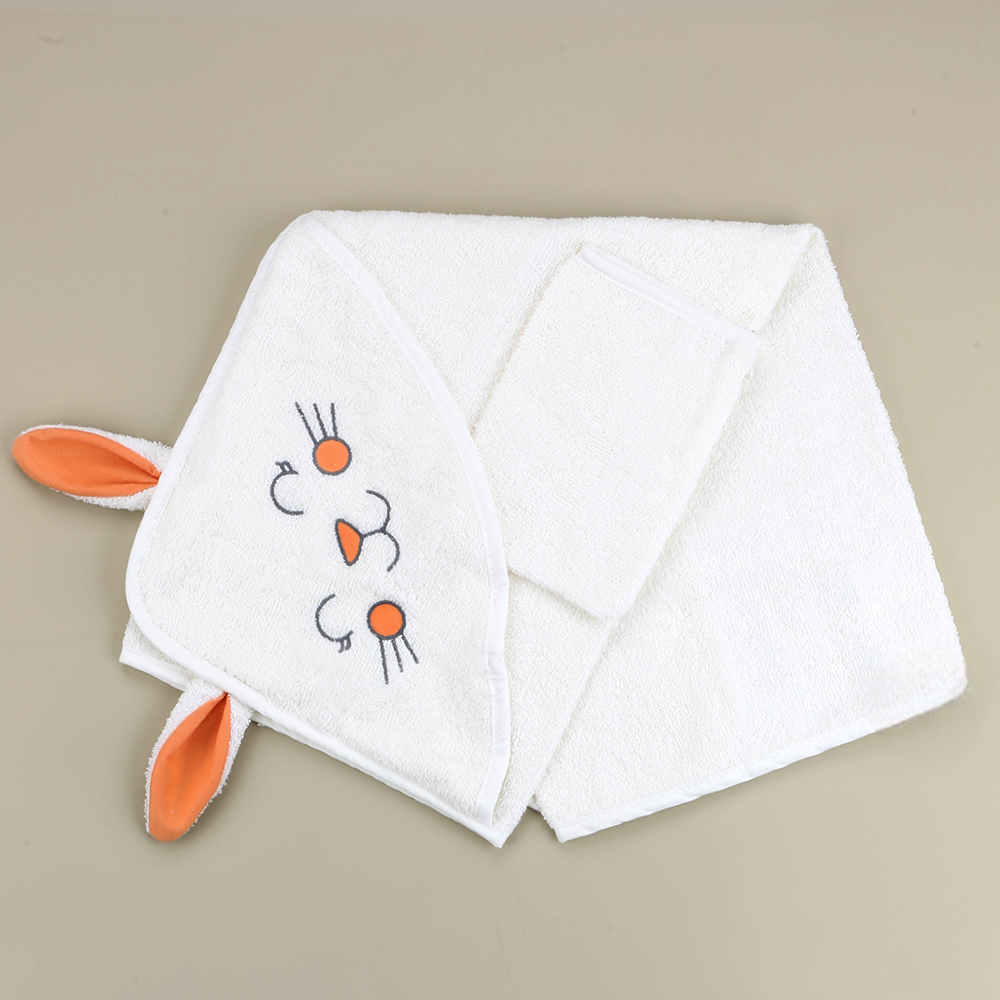Rabbit Themed Baby Towel Orange - SP001.142.7