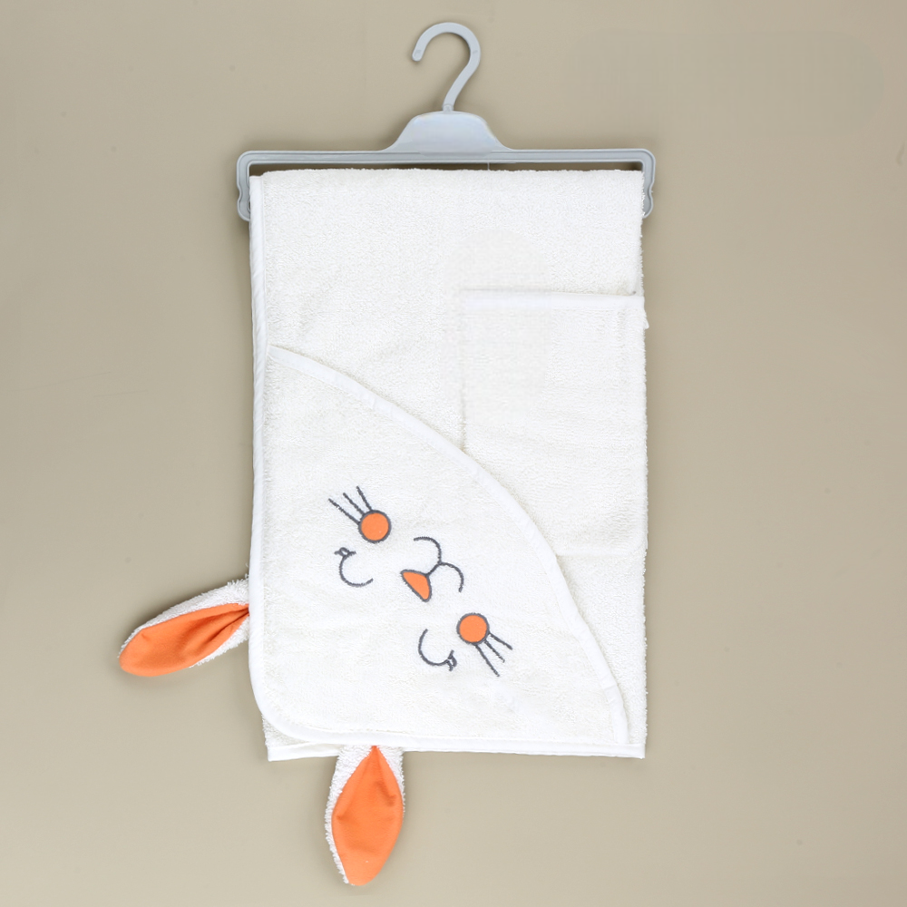 Rabbit Themed Baby Towel Orange - SP001.142.7