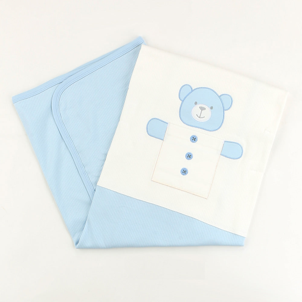 Bear Themed Baby Blanket Blue - 001.9182