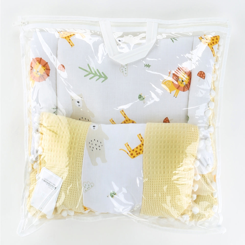 Muslin Fabric Baby Diaper Changing Cushion Yellow - S001.9214