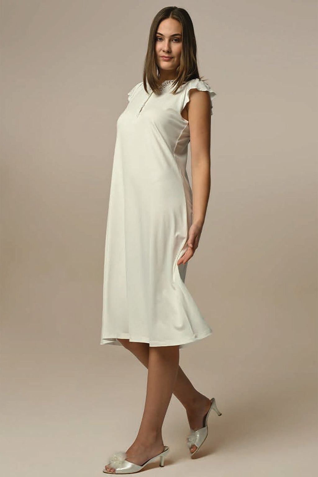 Motif Maternity-Nursing Nightgown & Robe Set - 24505