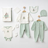 Angel Colt Themed Hospital Outfit 10-Piece Set Newborn Baby Ecru (0-3 Months) - A020.10314