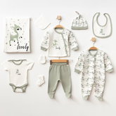 Lovely Themed Hospital Outfit 10-Piece Set Newborn Baby Green (0-6 Months) - A020.10333