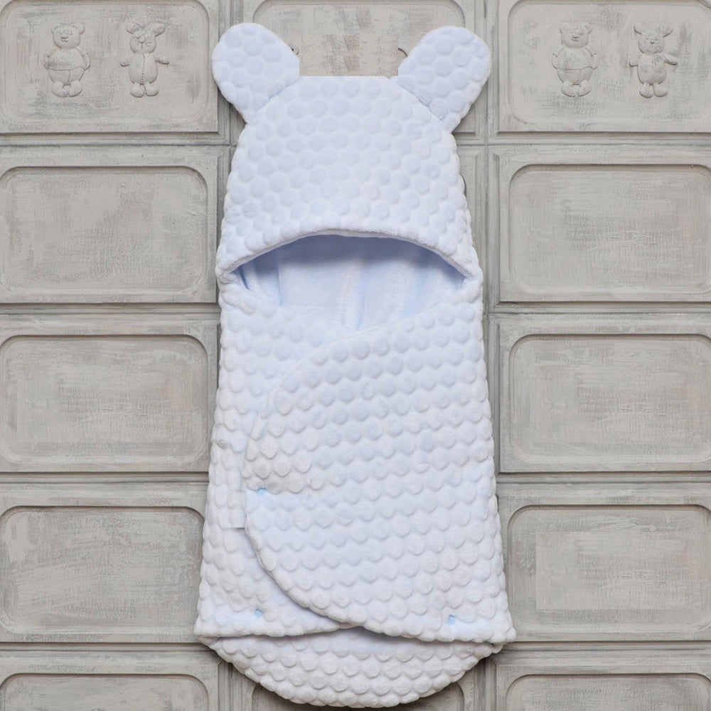 Embossed Velboa Baby Swaddle Blue - B047.95025.01