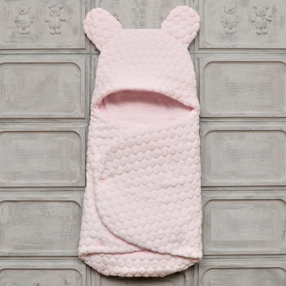 Embossed Velboa Baby Swaddle Pink - B047.95025.02