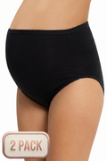 2-Pack Cotton Maternity Panties Black - 1003