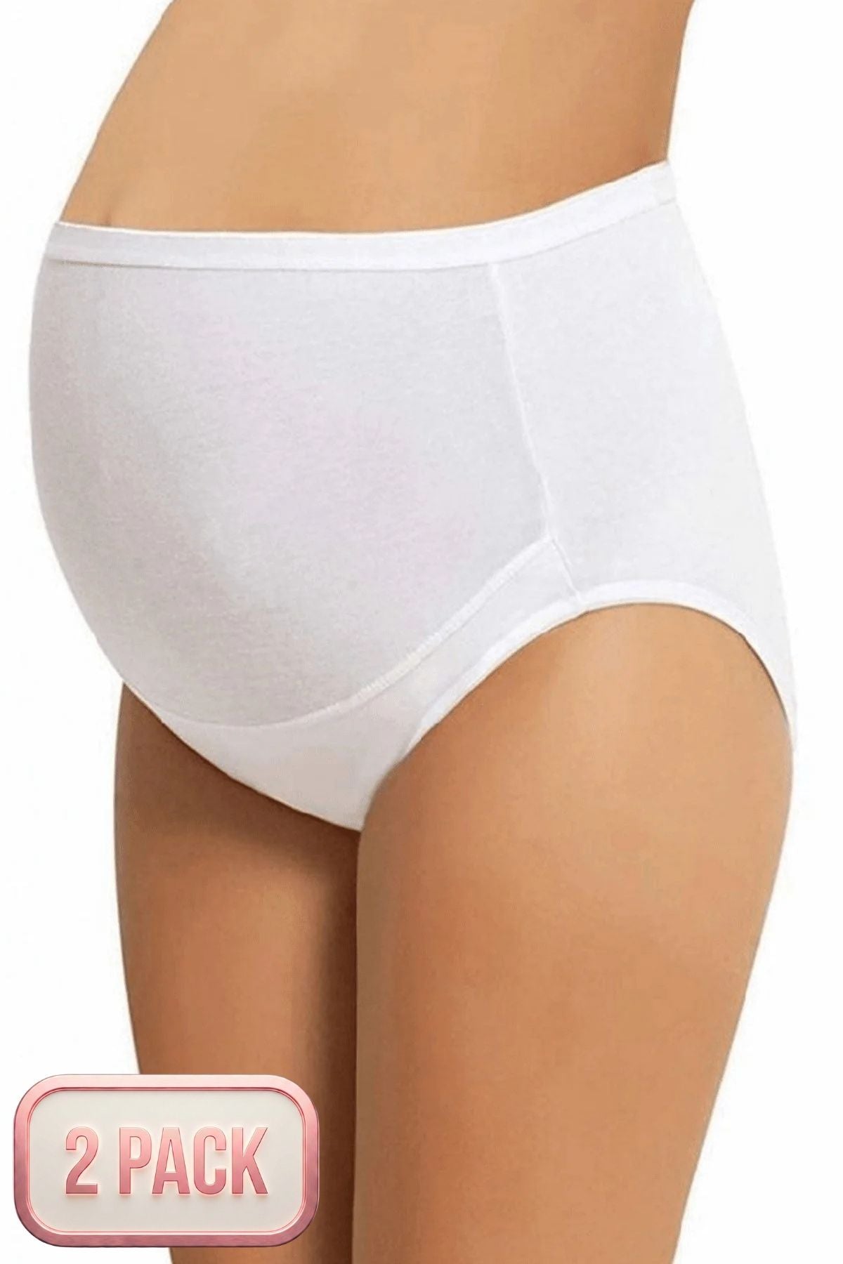 2-Pack Cotton Maternity Panties White - 1003