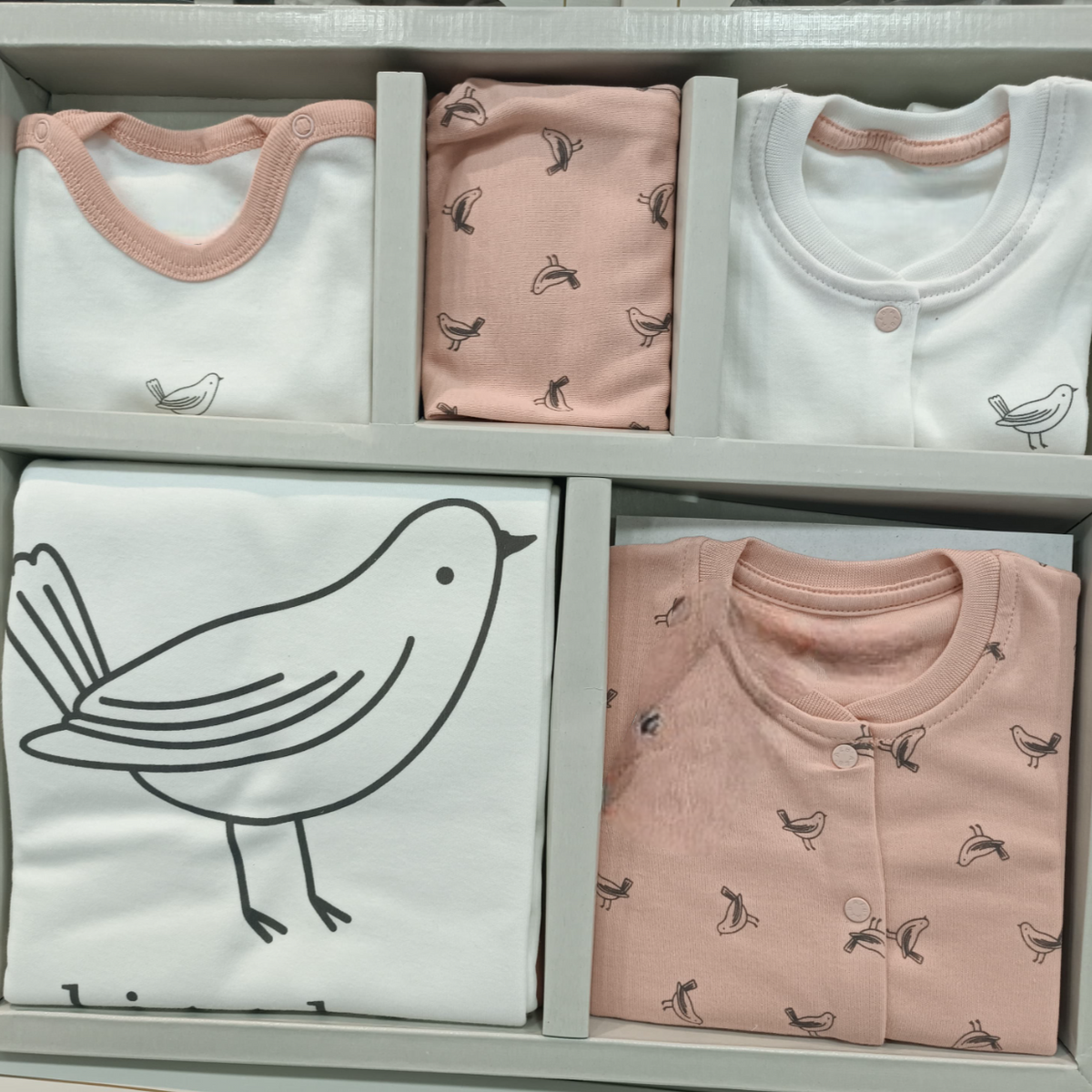 Bird Themed Hospital Outfit 10-Piece Set Newborn Baby Salmon (0-6 Months) - A020.10328