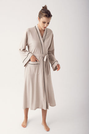 Double Breastfeeding 4-Piece Maternity-Nursing Set Beige - 406209