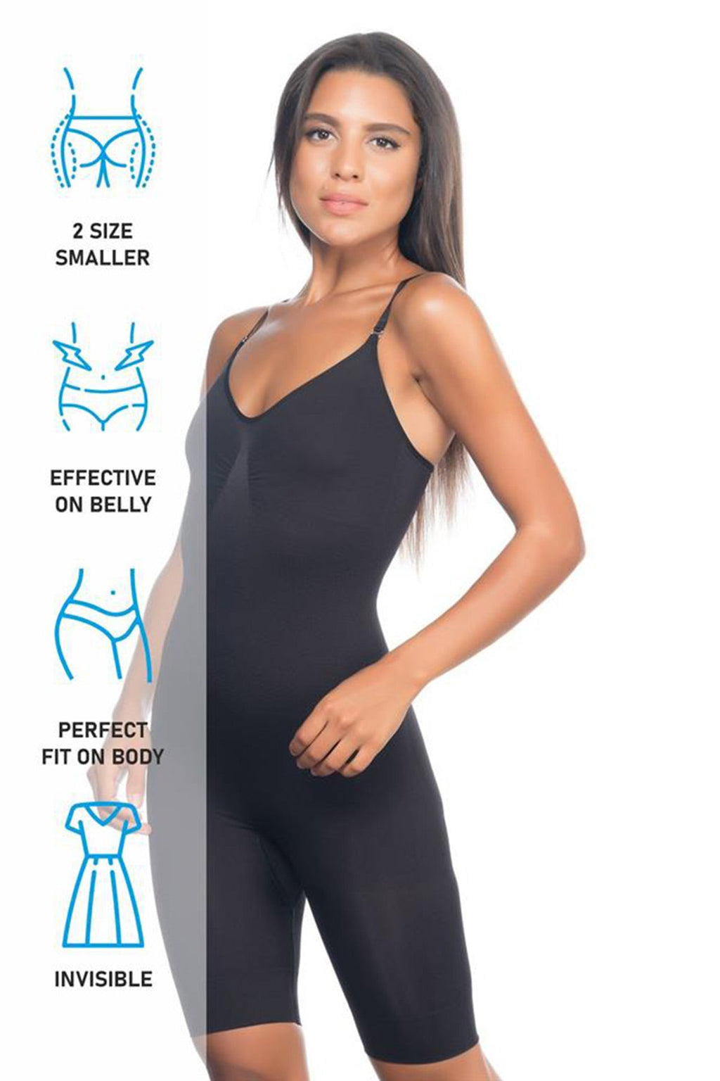 Seamless Boxer Postpartum Corset Black - 2011