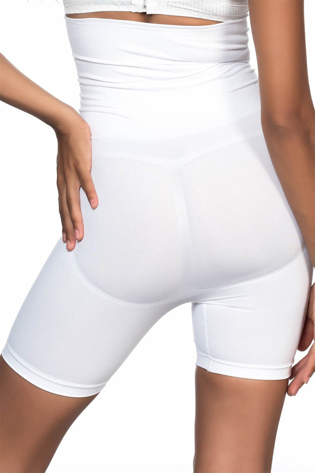 Seamless High Waist Double Boxer Postpartum Corset White - 2014