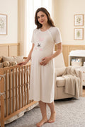 Basic Maternity & Nursing Nightgown Pink - 2073