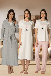 Basic 4 Piece Maternity-Nursing Set Pink - 2076