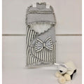 Striped Baby Swaddle Grey - BE233.1111