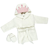Crown Themed Baby Bathrobe Set Ecru (0-24 Months) - 236.1388