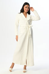 Quilted Maternity Robe Ecru - 23802