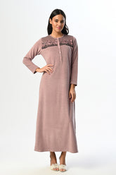 Flowery Lace Maternity & Nursing Nightgown - 24405