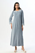 Ribbed Lace Maternity & Nursing Nightgown - 24407