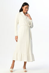 Lacy Maternity-Nursing Nightgown & Robe Set - 24523