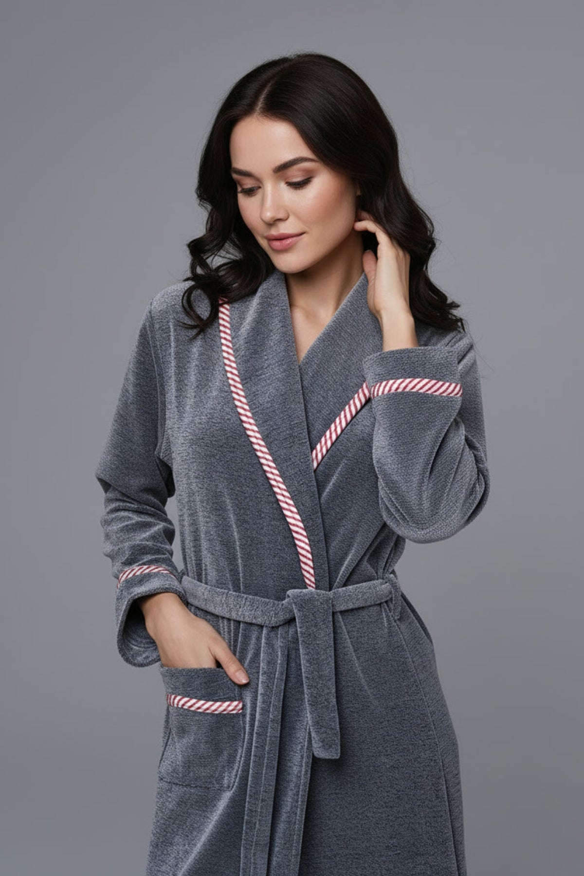 Welsoft Maternity Robe Grey - 24601