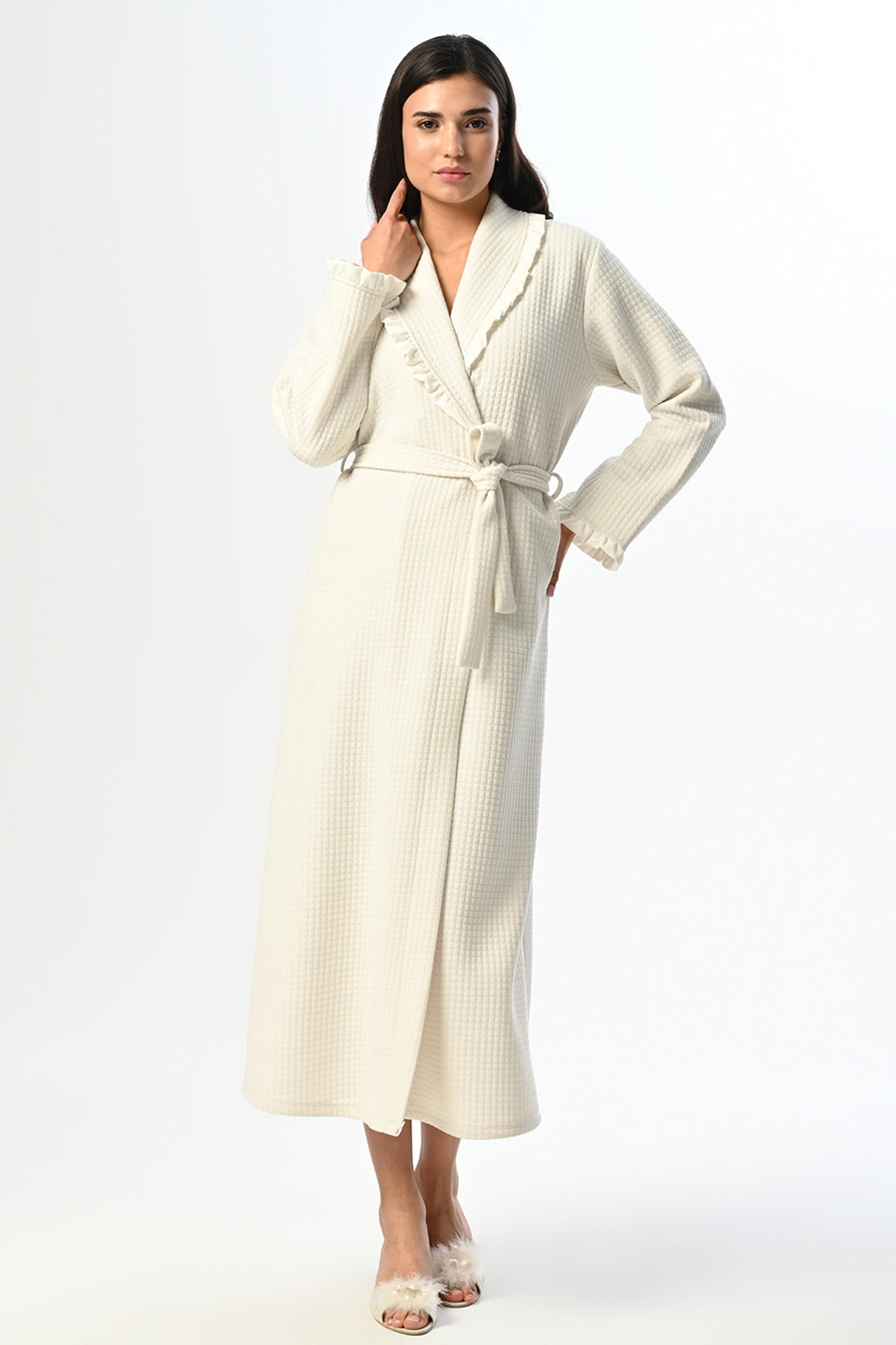 Ribbed Maternity Robe - N24606
