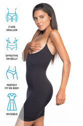 Seamless Postpartum Corset Dress Black - 5060