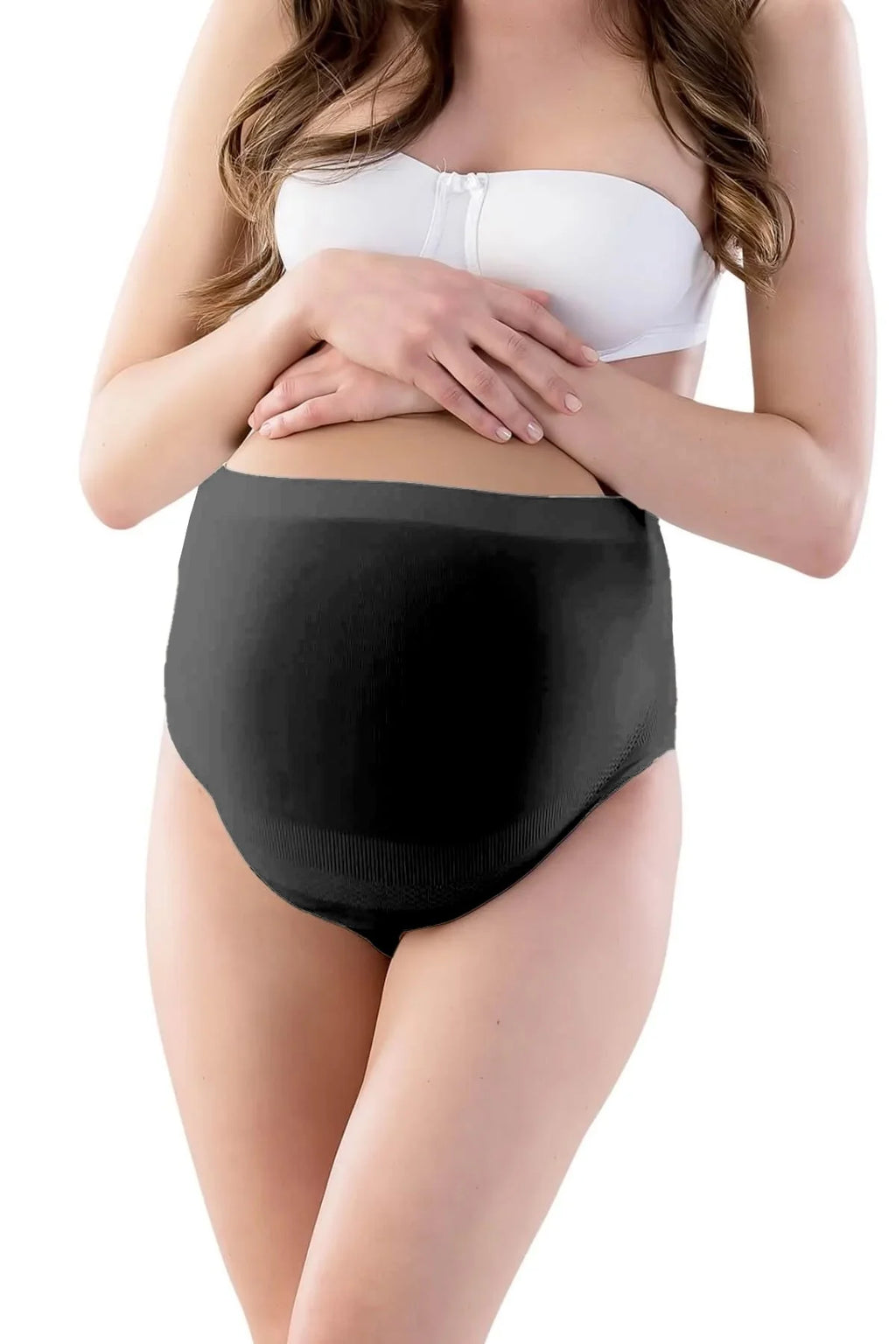 3-Pack Seamless Shaping Maternity Panties & Briefs Wire-Free Belly Support - 5210