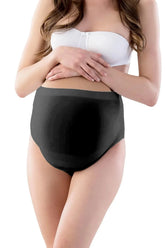 Seamless Shaping Maternity Panties & Briefs Wire-Free Belly Support Black - 5210