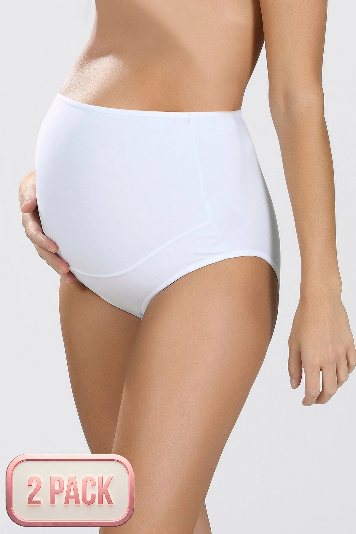 2-Pack Cotton Maternity Panties White - 540