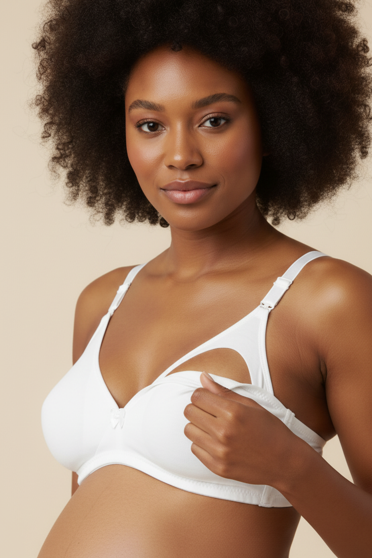 Cotton Nursing Bra Ecru - 6010